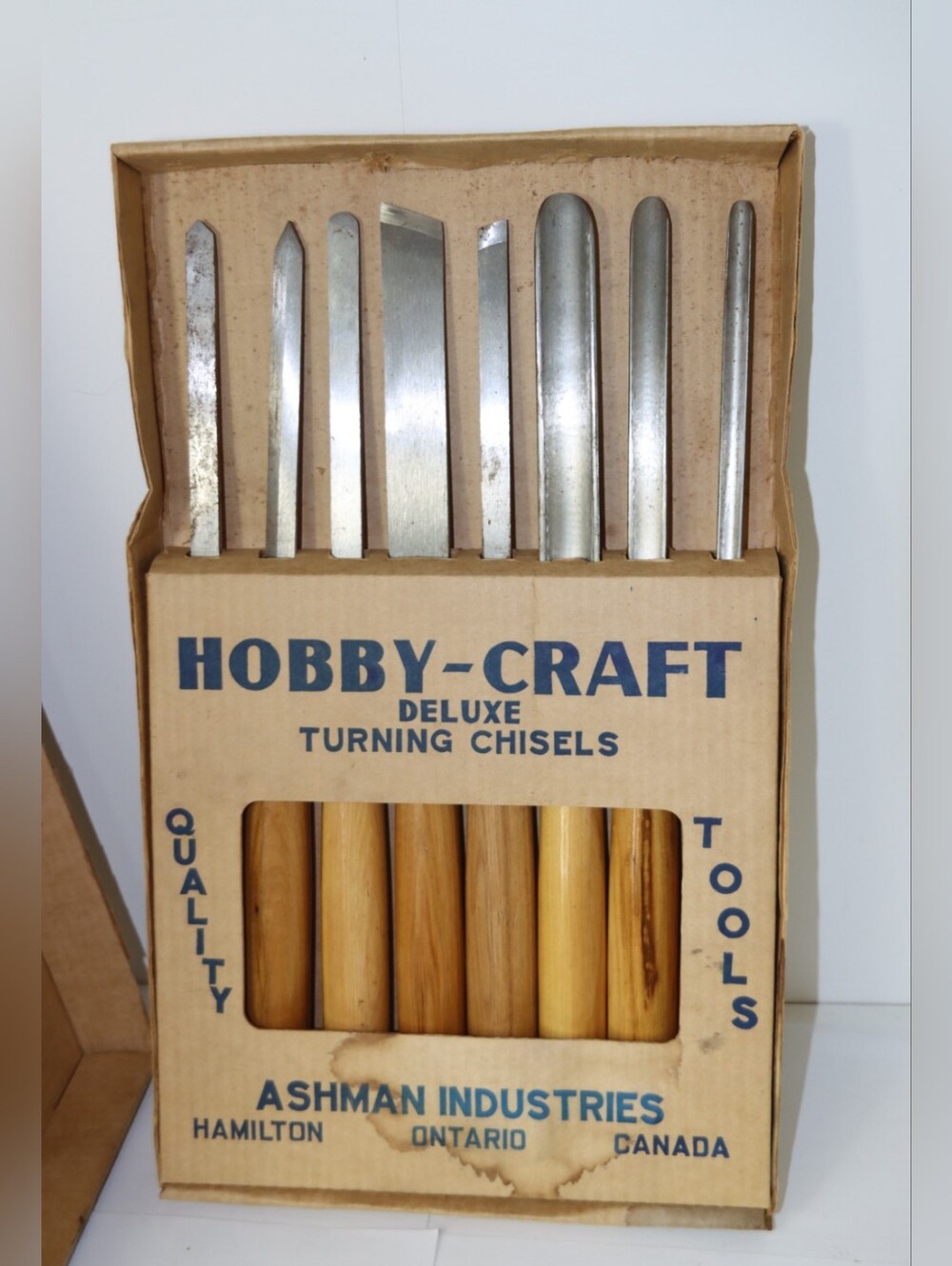 Deluxe Turning Chisels Set - Natural Wood Handles